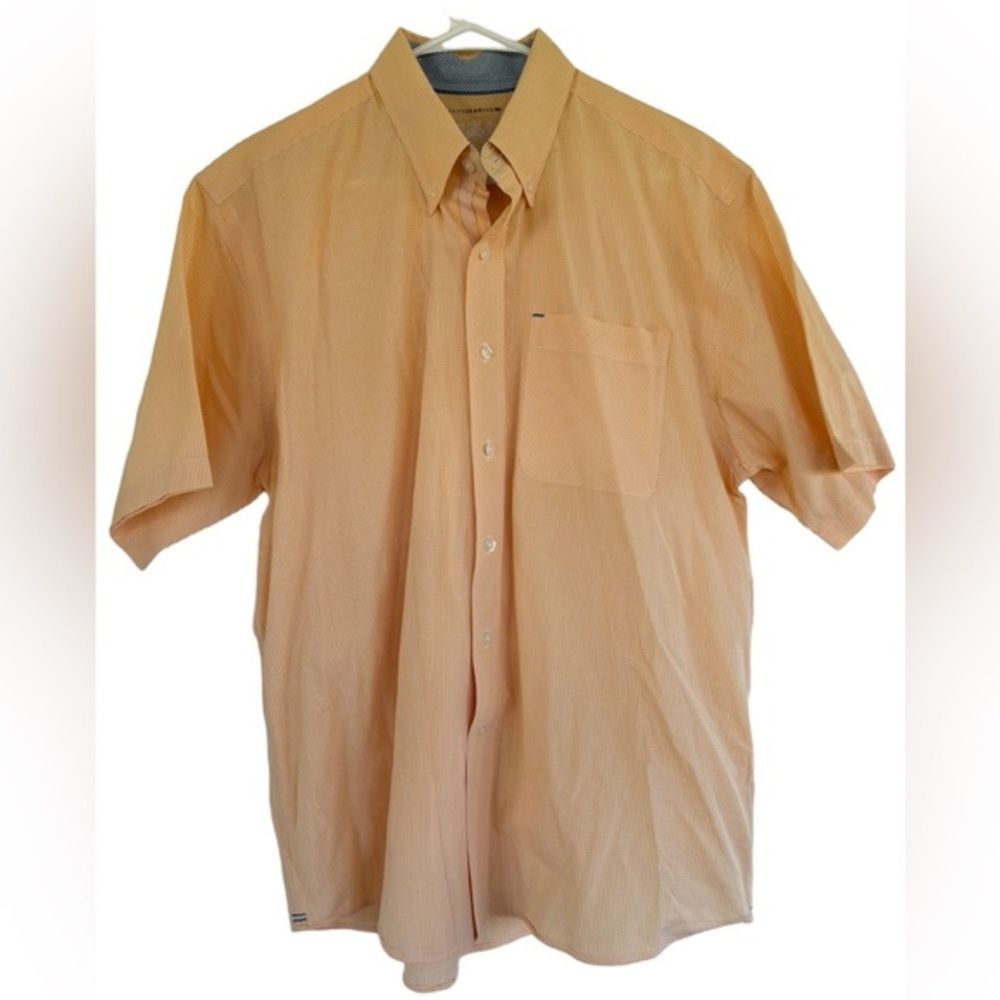 Cutter & Buck Men's‎ Yellow & White Plaid Button Down Size Large